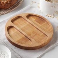 Менажница круглая Доляна &laquo;Бари&raquo;, d=20 см, 3 секции, берёза, пропитана маслом