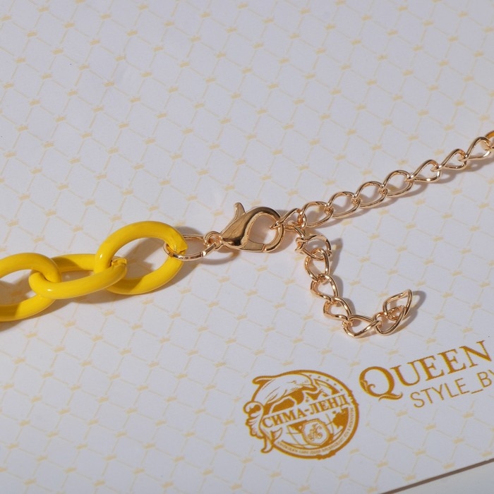 Чокер &laquo;Цепь&raquo; мультики, цвет жёлтый, L=37 см