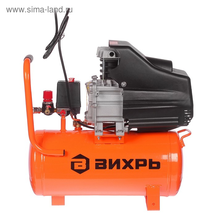 Компрессор Компрессор "Вихрь" КМП-260/24, коаксиальный, 220 В, 2 кВт, 8 бар, 260 л/мин, 24 л