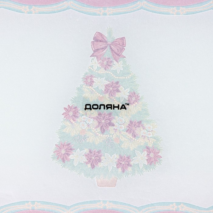 Блюдо стеклянное прямоугольное Доляна &laquo;Новогодняя ель&raquo;, 29,5&times;19,5 см, цвет красный