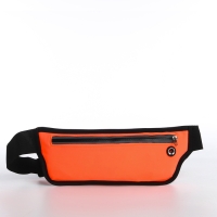 Сумка поясная на молнии, светоотражающие элементы, цвет оранжевый Сумка поясная на молнии, светоотражающие элементы, цвет оранжевый
