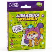 Алмазная мозаика наклейка для детей &laquo;Котенок&raquo;, 9 х 9 см, набор для творчества