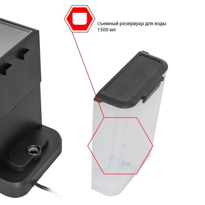 Кофеварка jvc JK-CF33 , рожковая, 1050 Вт, 1.5 л , чёрный