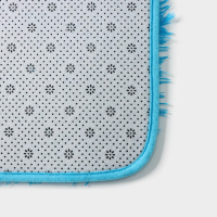 Коврики для ванной и туалета Доляна &laquo;Пушистик&raquo;, 2 шт: 40&times;50, 50&times;80 см цвет голубой