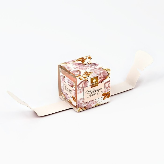 Ароматическая свеча в стекле &laquo;Сочиняй мечты&raquo;, аромат малина, 5,3 х 5,3 х 5,5 см.