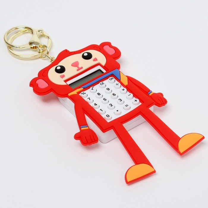 Головоломка-лабиринт &laquo;Обезьянка&raquo; с калькулятором, на брелоке, цвета МИКС