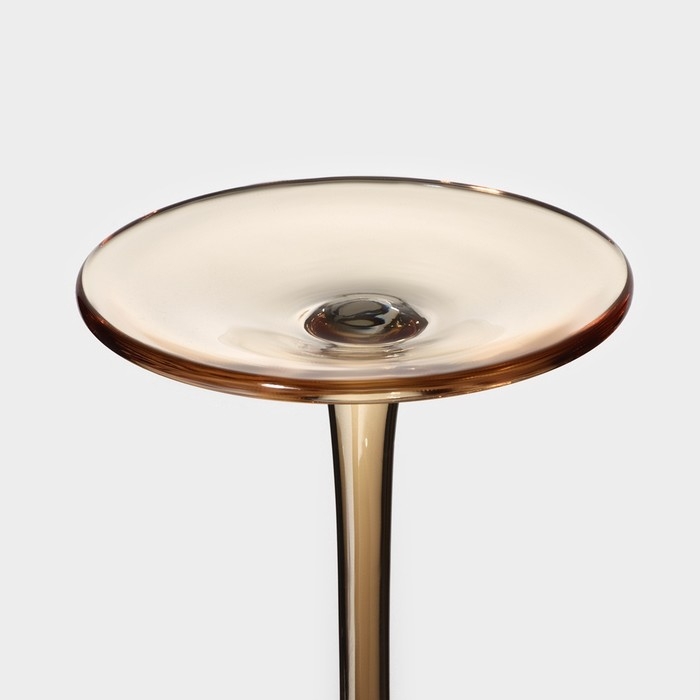 Набор бокалов для шампанского стеклянный Magistro &laquo;Иллюзия&raquo;, 180 мл, 5,5&times;27,5 см, 2 шт, цвет золотой