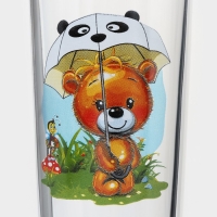 Набор стаканов &laquo;Веселые зверюшки&raquo;, стеклянный, 230 мл, рисунок микс