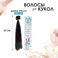 Волосы - тресс для кукол «Прямые» длина волос: 25 см, ширина:100 см, цвет № 3 Волосы - тресс для кукол «Прямые» длина волос: 25 см, ширина:100 см, цвет № 3