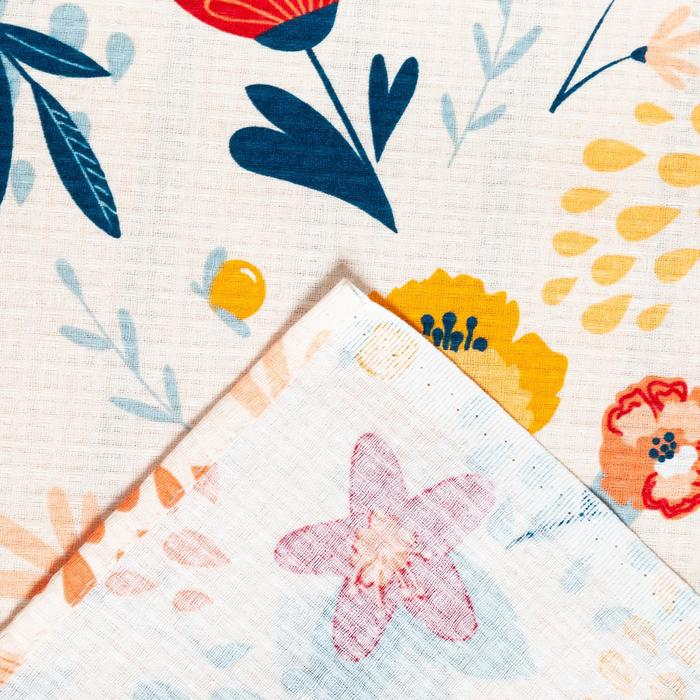 Простыня для бани &laquo;Цветочное поле&raquo; 150х180&plusmn;5 см, 100% хлопок, вафельное полотно, 160 гр/м2