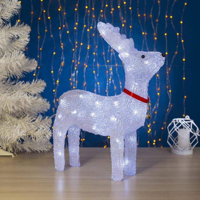 Светодиодная фигура &laquo;Оленёнок гордый&raquo; 30 &times; 40 &times; 11 см, акрил, 40 LED, 220 В, свечение белое