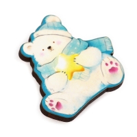 Значок новогодний &laquo;Новый год: мечта с мишкой&raquo; 3,7 х 4 см