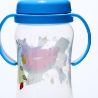 Поильник - непроливайка детский с мягким носиком &laquo;Фрукты&raquo;, 270 мл., с ручками, цвет МИКС