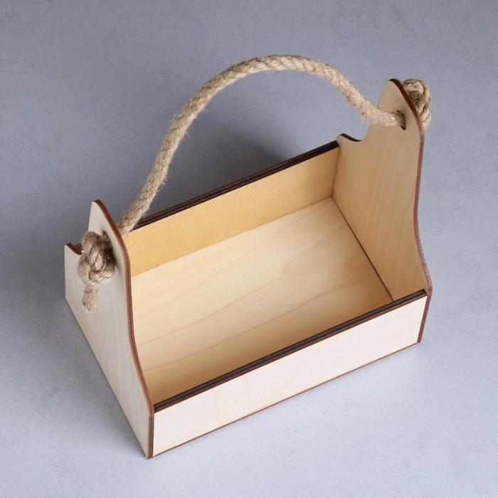 Кашпо деревянное 20×12.5×20 см Стелла Моно, ручка верёвка, натуральный Дарим Красиво Кашпо деревянное 20×12.5×20 см Стелла Моно, ручка верёвка, натуральный Дарим Красиво