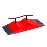 Набор скейт-парк &laquo;Трюк: скольжение&raquo;, фингерборд с перилами на волне