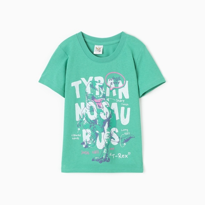 Футболка для мальчика, цвет зелёный, рост 134