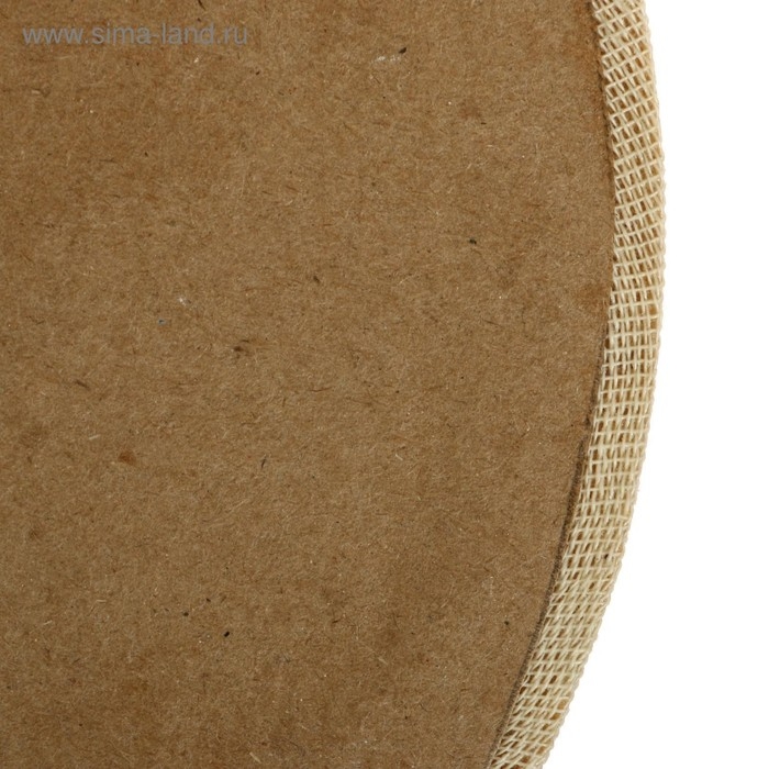 Холст круглый на оргалите 4 мм, d-25, хлопок 100% акриловый грунт, мелкое зерно, 250 г/м&sup2;