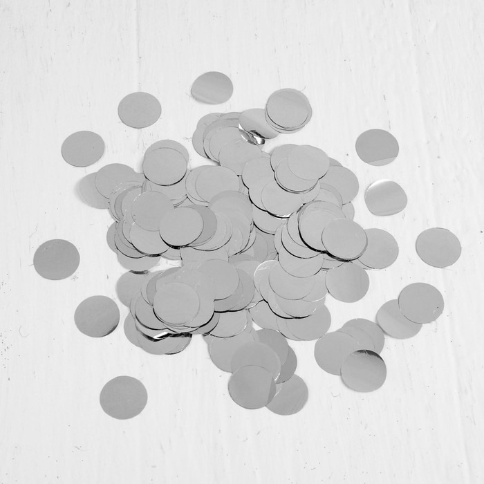 Наполнитель для шара &laquo;Круг серебро&raquo;, 1 см, набор 9 шт.