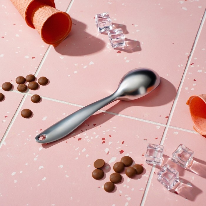 Ложка для мороженого Volt, 17,3&times;4,2&times;2,3 см, нержавеющая сталь, цвет серебряный