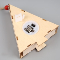 Ёлочная игрушка &laquo;Ёлочка с Дедом Морозом&raquo;, от батареек, свечение тёплое белое