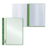 Папка с 10 вкладышами А4, 160 мкм, Calligrata, с перфорацией, зелёная Папка с 10 вкладышами А4, 160 мкм, Calligrata, с перфорацией, зелёная