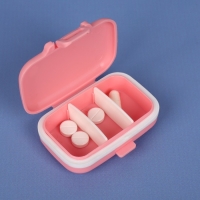 Таблетница, 8 &times; 6 &times; 3 см, 3 секции, цвет МИКС