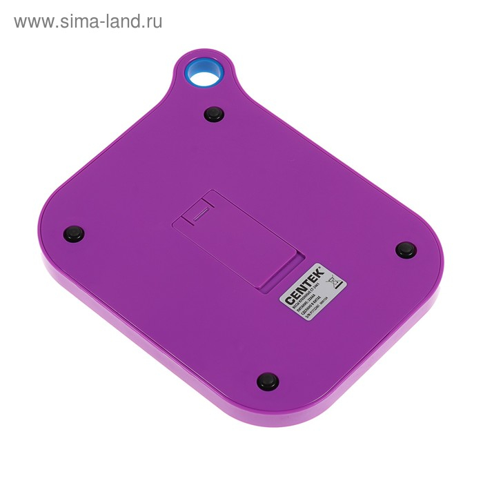 Весы кухонные Centek CT-2461, электронные, до 5 кг, серебристо-фиолетовые Весы кухонные Centek CT-2461, электронные, до 5 кг, серебристо-фиолетовые