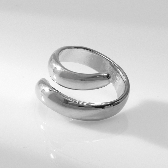 Кольцо металл «Тренд» завиток, цвет серебро, размер 16 Кольцо металл «Тренд» завиток, цвет серебро, размер 16