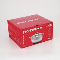 Кастрюля из нержавеющей стали Доляна &laquo;Гиперион&raquo;, 3,5 л, d=20 см, с крышкой