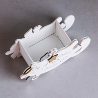 Кашпо деревянное "Кот, исполняющий желания" малый, 19,5х7,5х12,5 см, дуб, белый Кашпо деревянное "Кот, исполняющий желания" малый, 19,5х7,5х12,5 см, дуб, белый