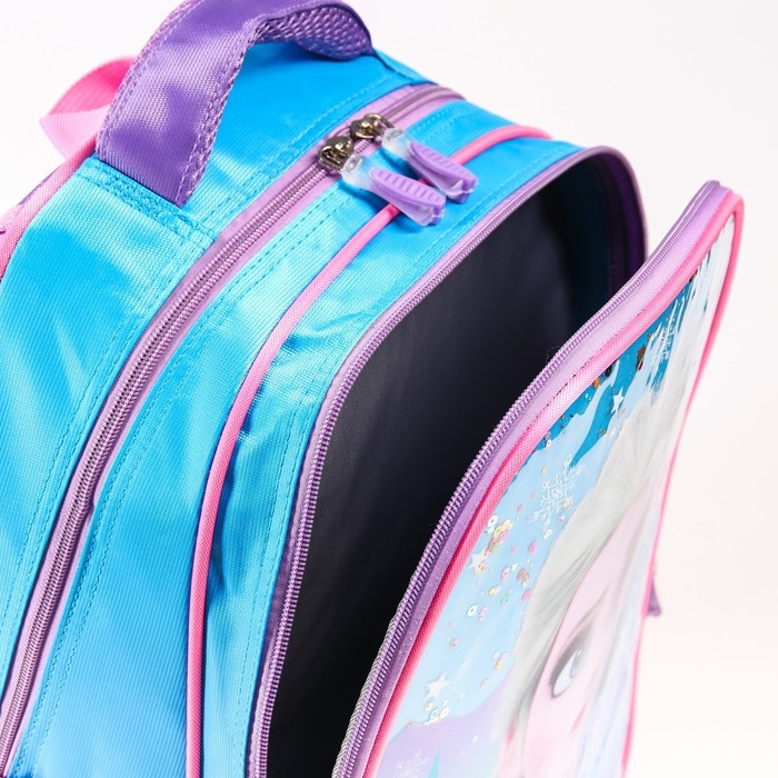 Рюкзак школьный, 39 см х 30 см х 14 см "Эльза", Холодное сердце