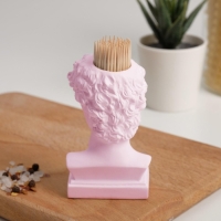 Подставка для зубочисток &laquo;Давид&raquo;, розовая, 5х5х9 см