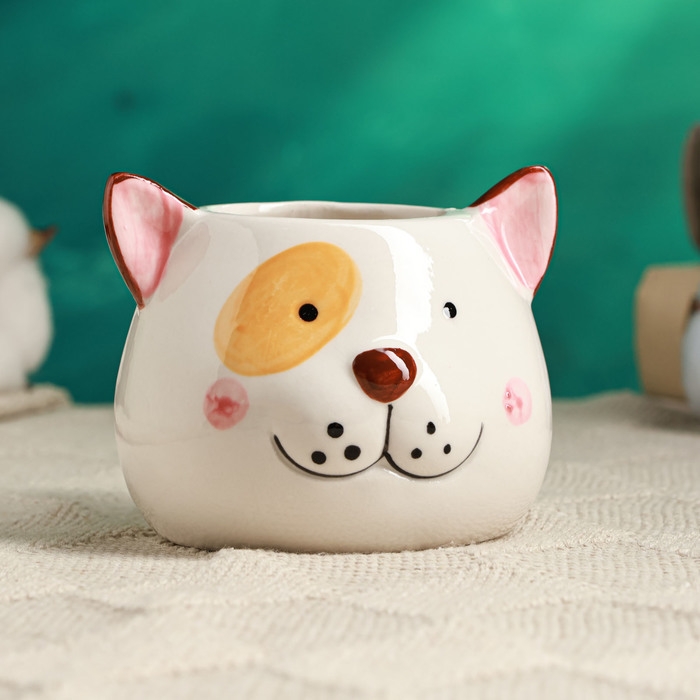 Кашпо "Милый песик" 9х9х6см