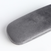 Футляр для очков на хлопушке, длина 16 см, цвет серый