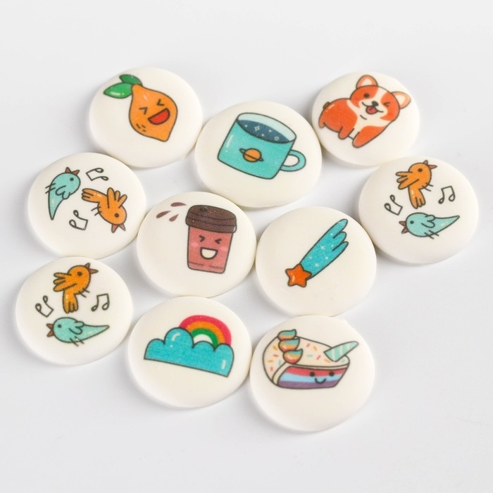 Посыпка медальоны сахарная с картинкой микс: &laquo;Приключения&raquo; для декора капкейков, торта, напитков, 20 г.