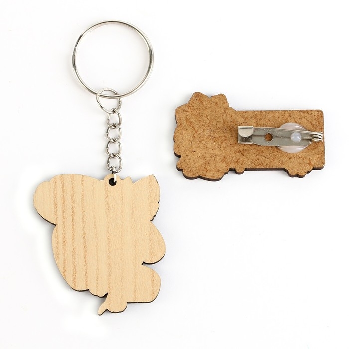 Подарочный новогодний набор &laquo;Новый год: Новогодних радостей&raquo; значок и брелок