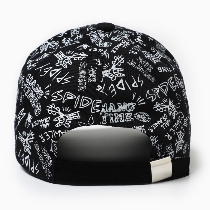 Кепка мужская MINAKU с надписями, цвет чёрный, р-р 58 Кепка мужская MINAKU с надписями, цвет чёрный, р-р 58