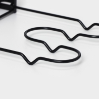 Подставка для сковородок Доляна, 25&times;22&times;38 см, цвет чёрный