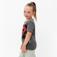 Футболка детская "Choose love" Минни Маус, рост 86-92, серый Футболка детская "Choose love" Минни Маус, рост 86-92, серый