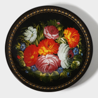 Салатник стеклянный Доляна &laquo;Народные мотивы&raquo;, 920 мл, 22&times;5 см