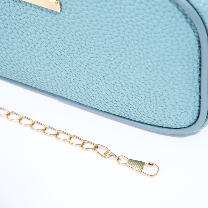 Сумка кросс-боди на молнии, цвет голубой