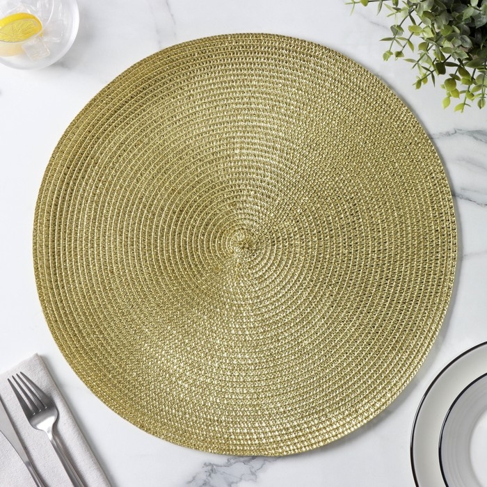 Салфетка сервировочная на стол Magistro &laquo;Глори&raquo;, d=38 см, цвет золото