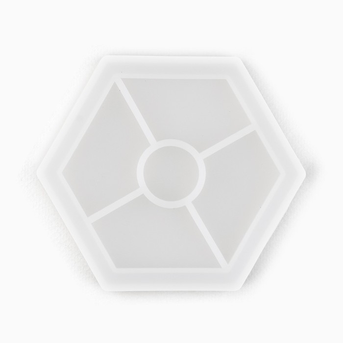 Молд силиконовый универсальный. Формочка для творчества &laquo;Поддон Шестиугольник&raquo;, 10,5 х 12 см