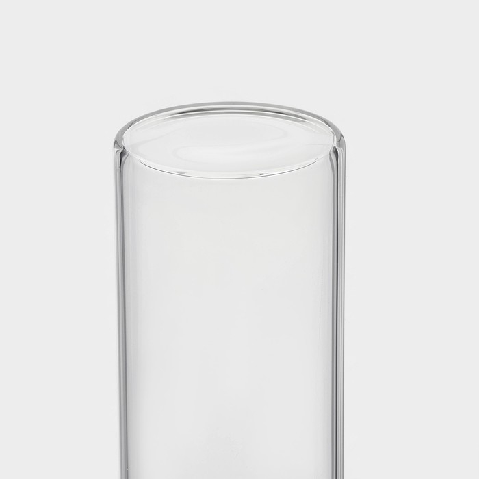 Банка стеклянная для хранения сыпучих продуктов &laquo;Эко&raquo;, 300 мл, 5,5&times;15,5 см, с бамбуковой крышкой