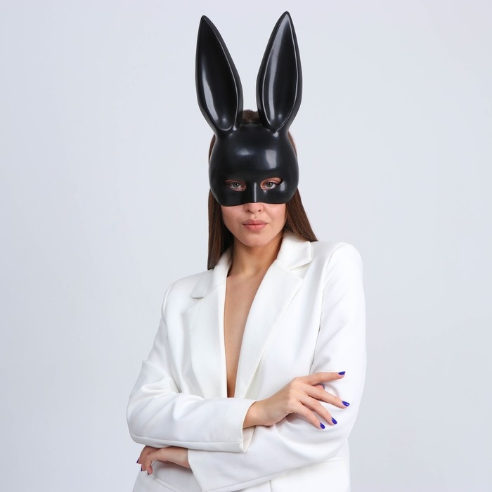 Маска &laquo;Зайка&raquo; чёрная, матовая