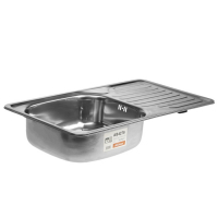 Мойка кухонная Accoona AB4276, врезная, толщина 0.6 мм, 760х420х165 мм, глянец