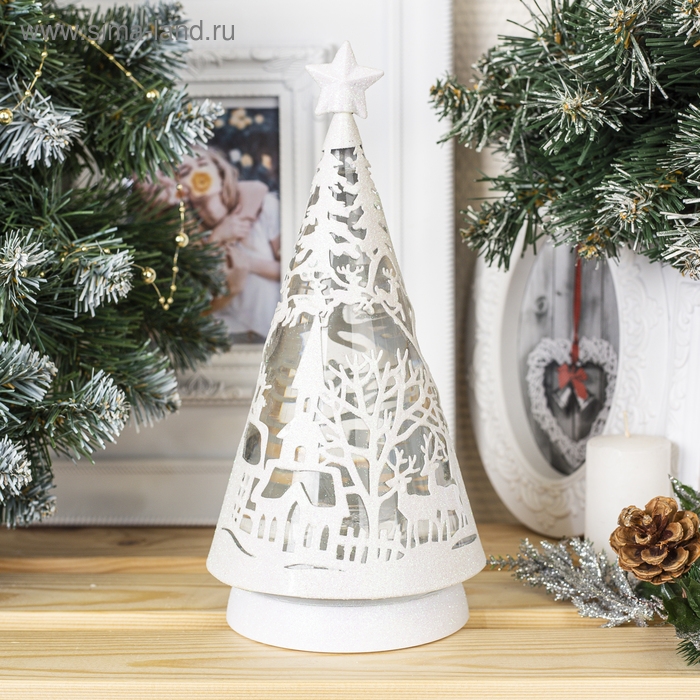 Светодиодная фигура «Ёлка с оленями» 13 × 31 × 13 см, пластик, батарейки ААх3 (не в комплекте), свечение тёплое белое Светодиодная фигура «Ёлка с оленями» 13 × 31 × 13 см, пластик, батарейки ААх3 (не в комплекте), свечение тёплое белое