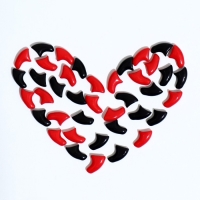 Когти накладные "Дуэт-Антицарапки" (40 шт), размер S, чёрные-красные Когти накладные "Дуэт-Антицарапки" (40 шт), размер S, чёрные-красные