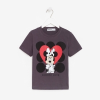 Футболка детская "Choose love" Минни Маус, рост 86-92, серый Футболка детская "Choose love" Минни Маус, рост 86-92, серый