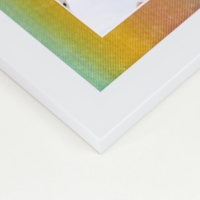 Фоторамка пластик, текстиль на 2 фото "Рассвет" с прищепками, белый 27,7х23 см